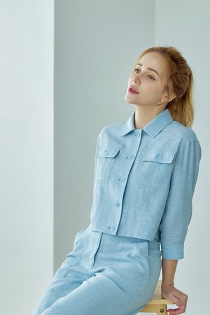 Linen double stitch shirt