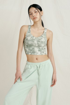반다 라이트 타이다잉 내츄럴 크롭탑
