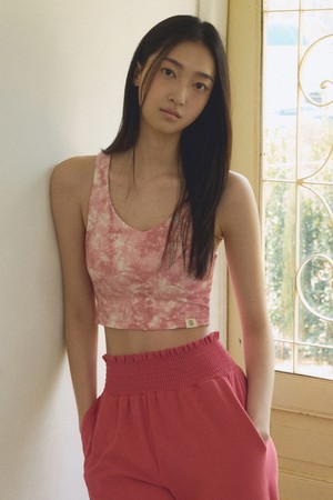 반다 라이트 타이다잉 내츄럴 크롭탑