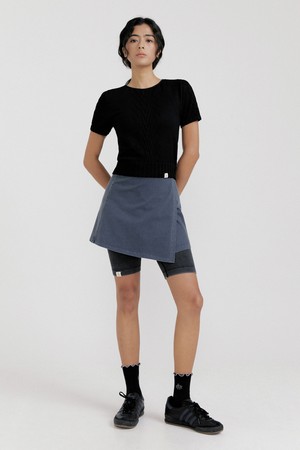 심리스 니트 하프 슬리브 커버업