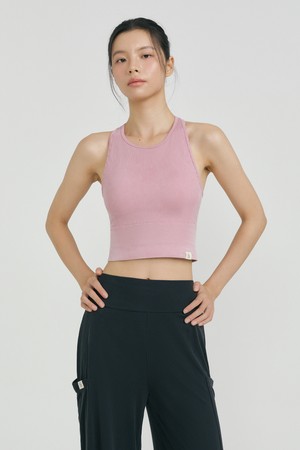 심리스 레이서백 크롭탑