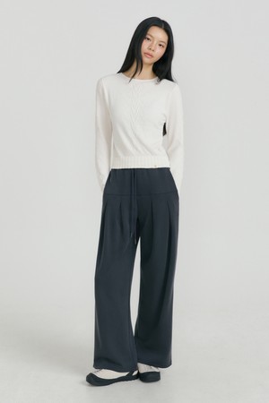 뉴 소프티 와이드 핀턱 팬츠