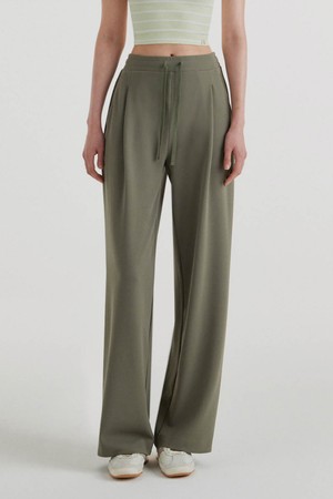 올데이무브 스트링 세미 와이드 팬츠