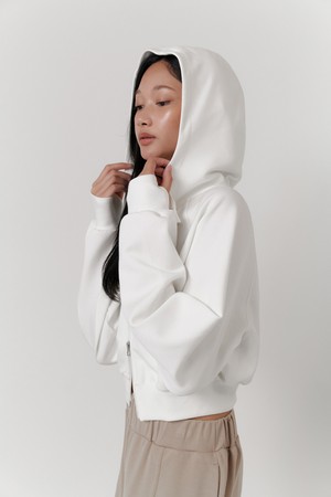 뉴 소프티 크롭 후드집업