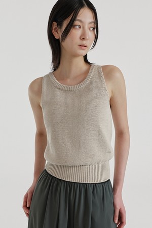 루아 슬리브리스 니트 커버업