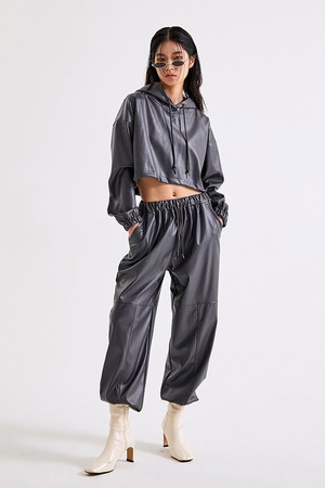 FLEX LEATHER JOGGER PANTS_T226BT700