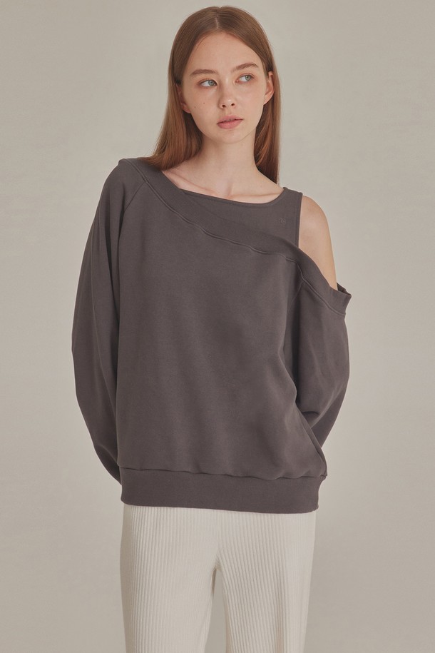 TOPGIRL  - 긴소매 티셔츠 - ONE-SHOULDER CUT OUT SWEATSHIRTS_T426TP126