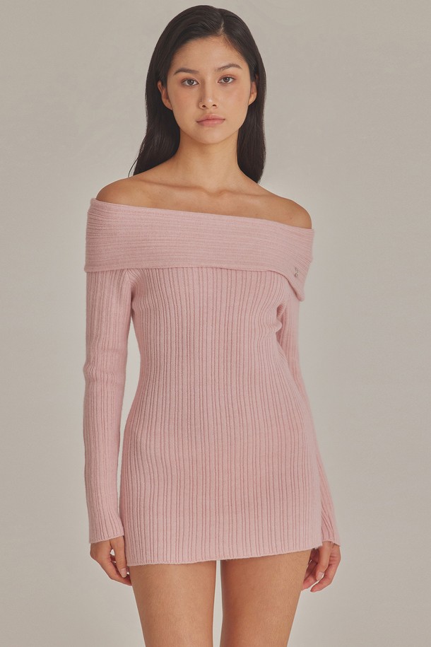 TOPGIRL  - 니트 원피스 - OFF SHOULDER KNIT MINI DRESS_T423DS501