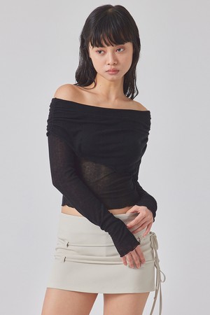 SEE-THROUGH OFF-SHOULDER TOP_T416TP139