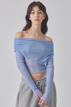 SEE-THROUGH OFF-SHOULDER TOP_T416TP139