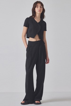 STRAPPY TWO TUCK WIDE SLACKS_T416BT702