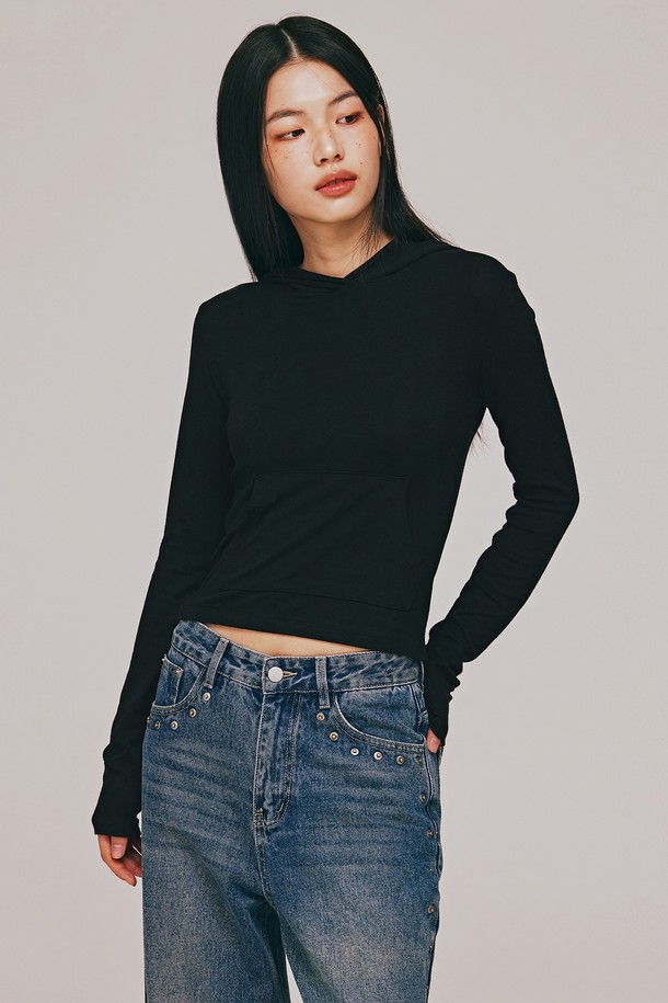 TOPGIRL  - 후디 - SLIM FIT HOOD LONG SLEEVE TOP_T516TP104