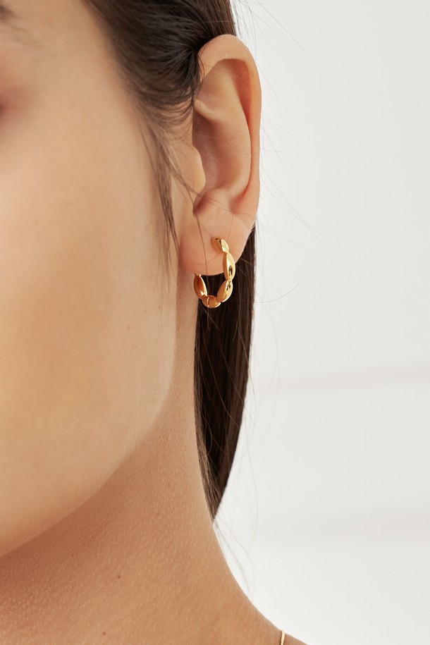 LAYERMOOD - 귀걸이 - 23 Embo ring Earring-gold