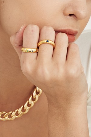 23 Blue foil Ring-gold