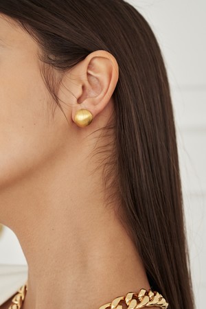 23 Matt ball Earring 14mm-gold