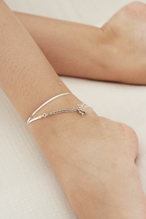 23 Snake silver ankle Bracelet-silver