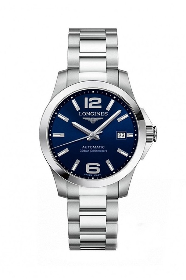 LONGINES - 시계 - 론진 L3.776.4.99.6 콘퀘스트 남성 메탈 오토매틱 39mm