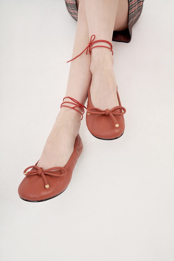 ETELIN - 플랫 - Bonnet Ribbon Fur Flat Shoes 보네뜨 리본플랫