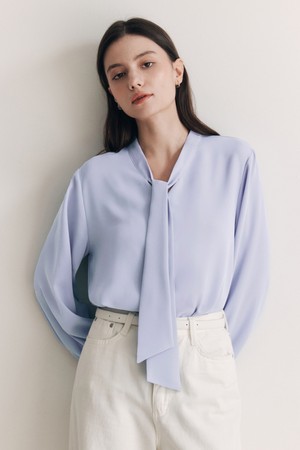 [2컬러] 타이 블라우스