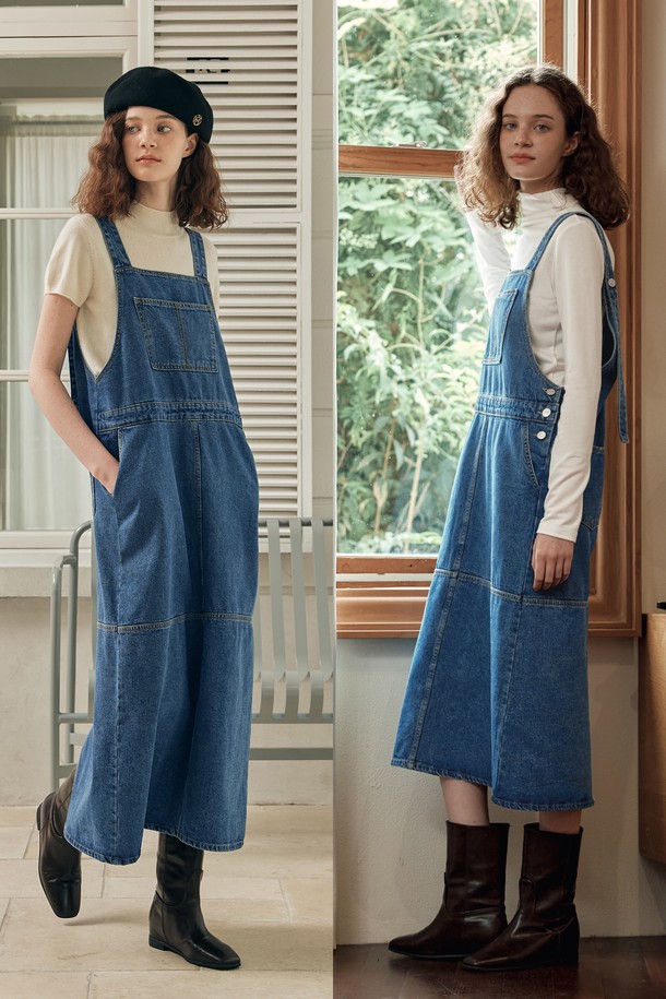 [2TYPE] 오버롤 데님 원피스는 캐주얼한 스타일의 여성 의류입니다. 블루 컬러의 무지 데님 소재로 제작되었으며, 봄, 가을에 착용하기 좋습니다. 민소매 디자인에 스퀘어넥이 돋보이며, 루즈핏과 A라인 치마 타입으로 편안한 착용감을 선사합니다. 오버롤 스타일과 포켓 디테일이 더해져 산책룩으로 활용하기 좋으며, 두꺼운 두께감과 뻣뻣한 촉감이 특징입니다.

