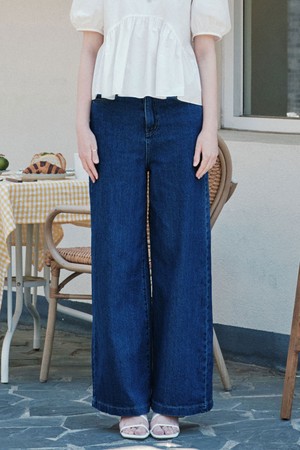 위시 와이드 데님 팬츠 / 인디고