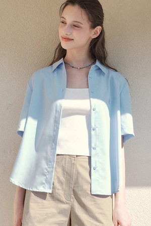 [2컬러] 반팔 링클 프리 셔츠 (반팔ver)