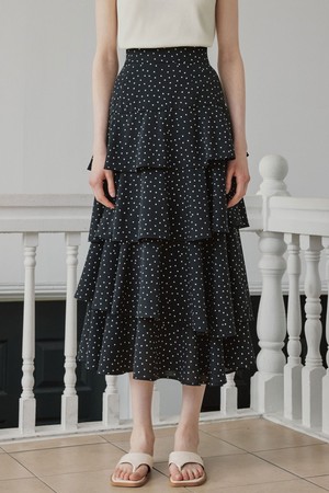 MARGARIN FINGERS] CUT OUT FRILL SKIRT (WHITE)