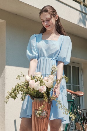 버블 캉캉 원피스 / 블루