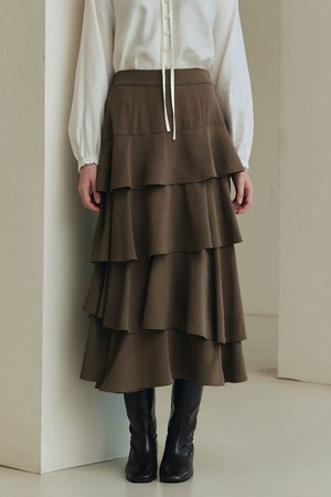 캉캉 플레어 스커트 / 모카 브라운