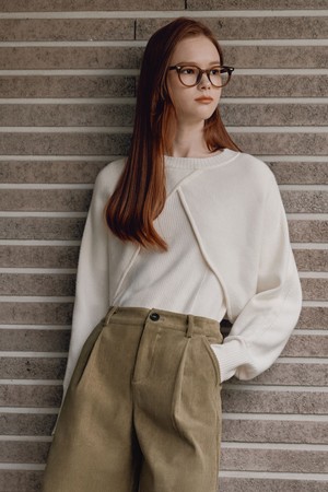 볼레로 펜던트 니트 세트 / 화이트