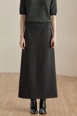 르제로 베이직 롱스커트 / 차콜