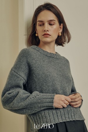 [2컬러] 르제로 캐시미어 라운드넥 스웨터