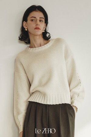 [2컬러] 르제로 캐시미어 라운드넥 스웨터