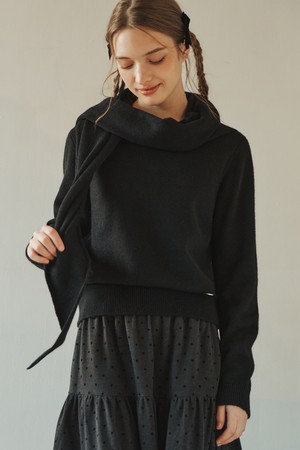 [5컬러] 캐시미어 울 스웨터 & 숄 세트