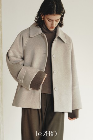르제로 캐시미어 하프 코트 / 오트밀