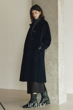 르제로 캐시미어 울 롱 코트 / 네이비