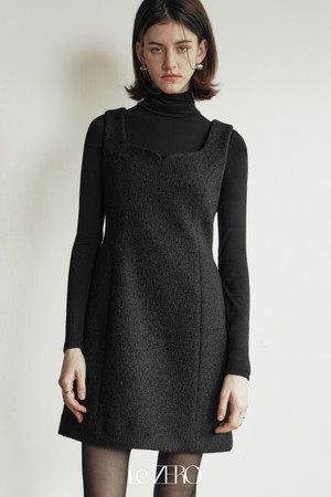 르제로 라인 원피스 / 블랙