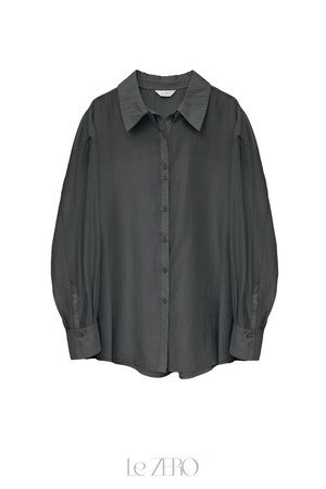 [2컬러] 르제로 시어 루즈핏 셔츠