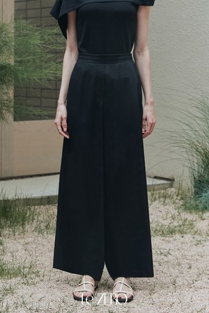 르제로 노블 와이드 밴딩 팬츠 / 블랙