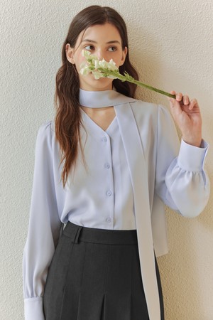 [3컬러] 뉴 타이 블라우스