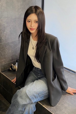 베이직 블레이저 자켓 / 차콜