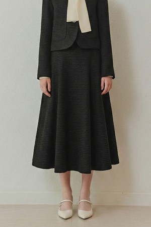 [4컬러] 크리미 트위드 롱 스커트
