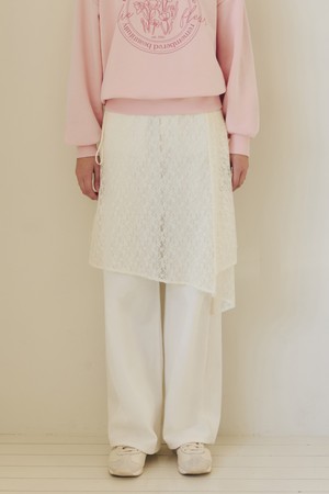 레이스 랩 스커트 / 크림