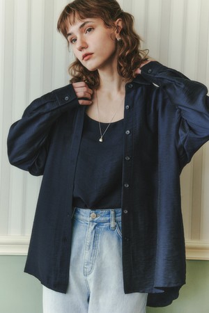 [세트] 텐셀 셔츠 & 나시 티셔츠 / 네이비