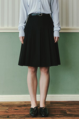 [S/S Ver.] 미디 플리츠 스커트 / 블랙