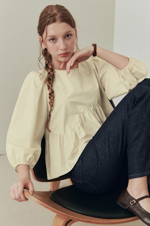 [긴팔ver.][2컬러] 데이지 퍼프 블라우스