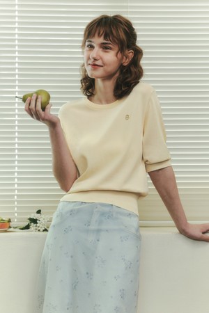 [2컬러] 스무디 반팔 스웨터