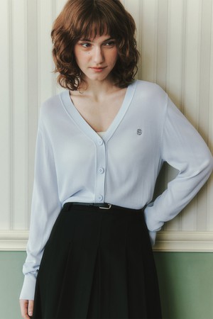 [3컬러] 썸머 제로 로고 펜던트 가디건