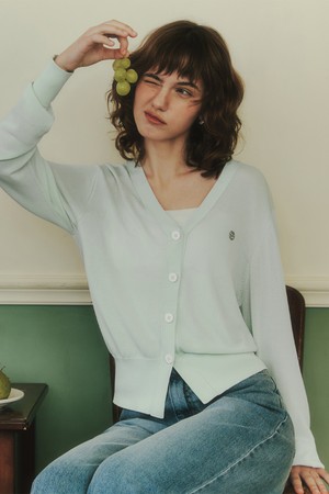 [3컬러] 썸머 제로 로고 펜던트 가디건