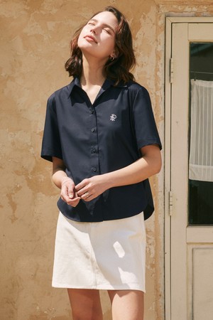 [2컬러] 반팔 링클 프리 셔츠